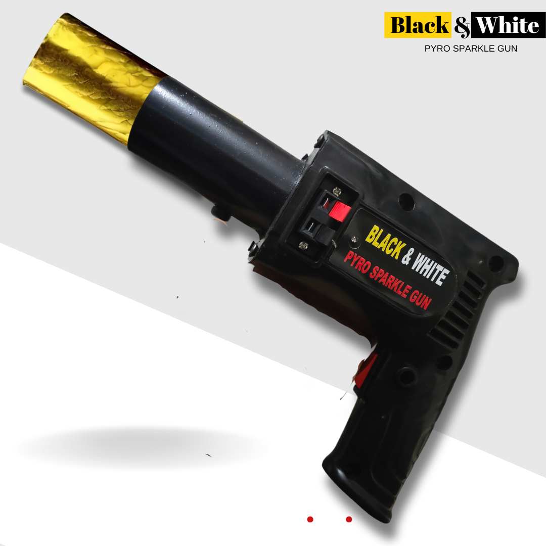 Cold Pyro Gun for Party or Wedding Celebration Diwali Gun (Black)