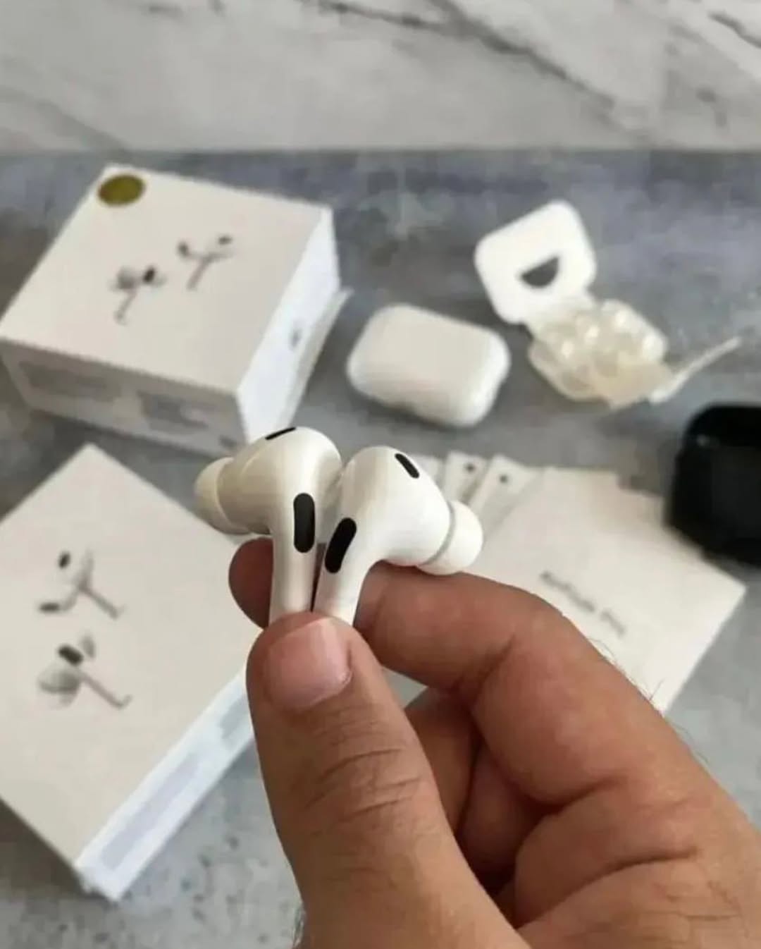 Apple AirPods Pro (1st & 2nd Gen): ~5.3–5.4 g per earbud (≈ 0.19 oz) — official Apple spec.